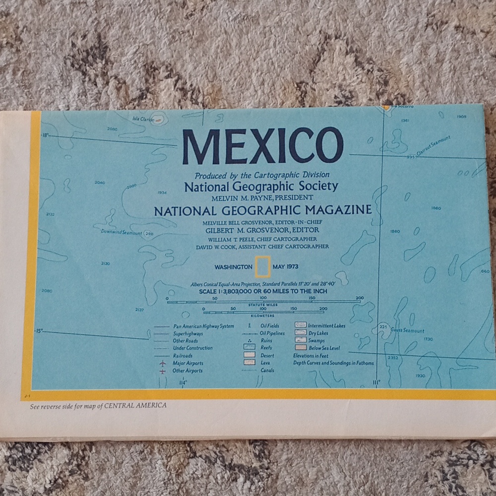 National Geographic Blue and Yellow Map Cover